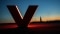 Viessmann on top of a roof logo in the sunset