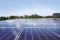 A solar PV system as a symbol for the use of green electricity and the purchase of an electric heating system.