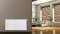 The picture shows a Viessmann radiator on the wall of a modern living space.