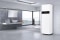 The picture shows a Viessmann wall mounted gas condensing boiler in a living space with contemporary furnishing.