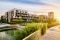 New housing estate with green space